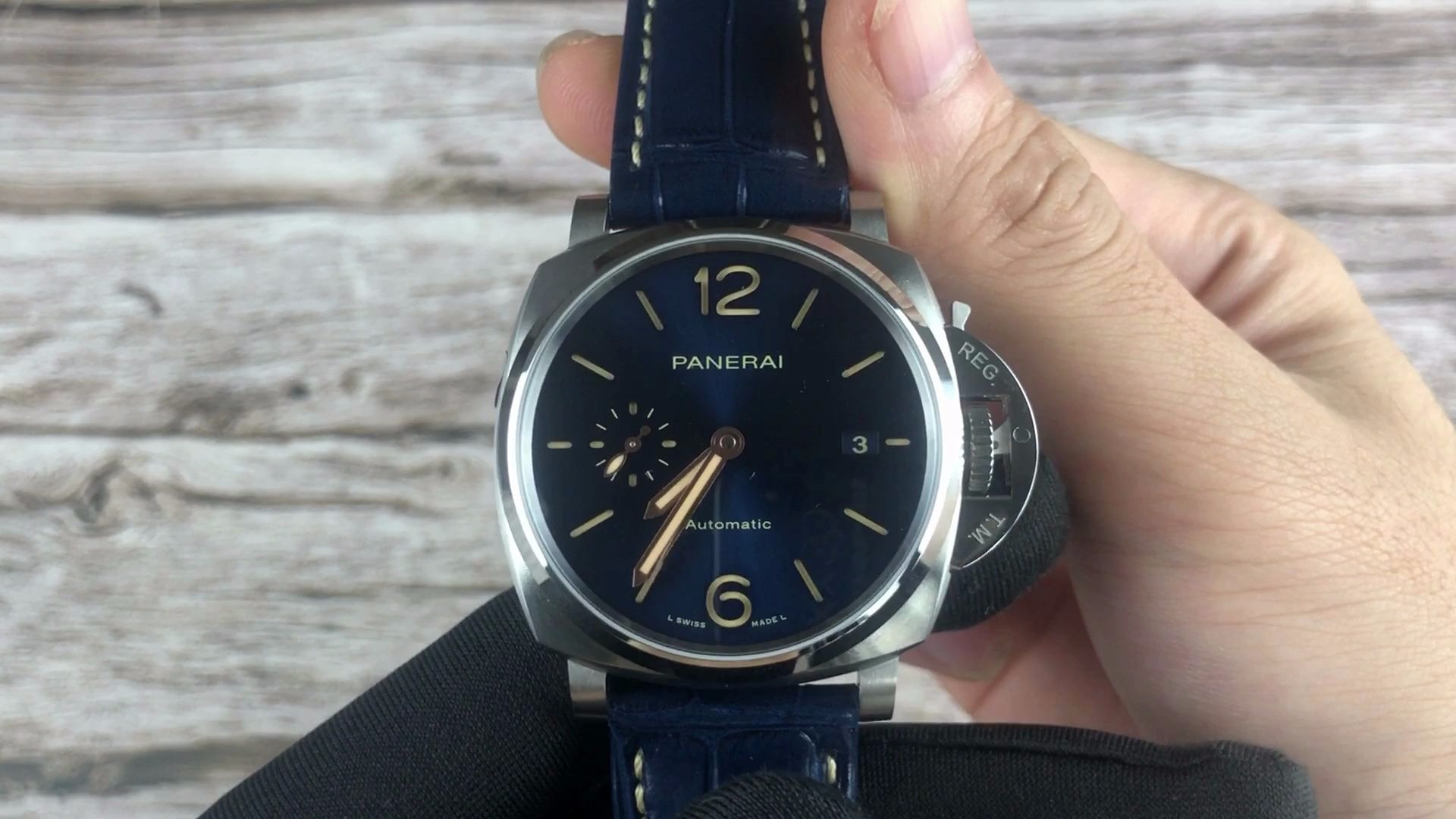 vs新品沛纳海927蓝色手表直径42小尺寸