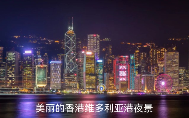 美丽的香港维多利亚港夜景哔哩哔哩bilibili