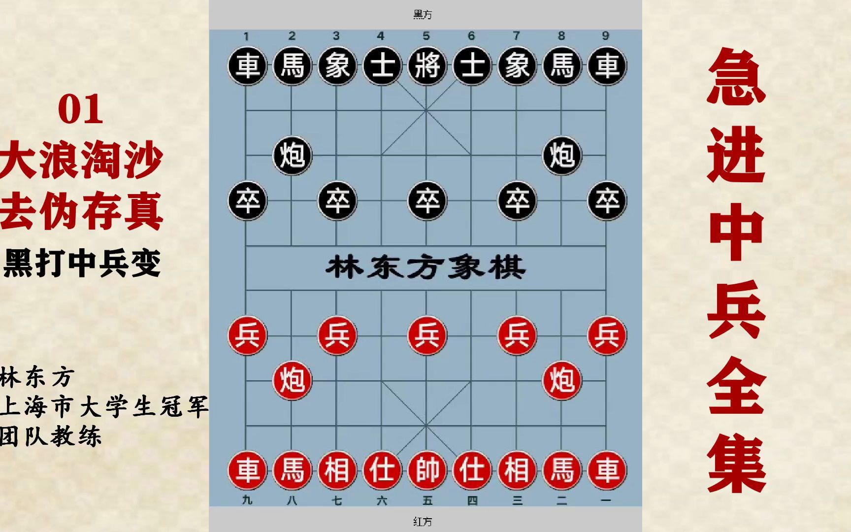 急进中兵全集01:大浪淘沙、去伪存真,最凶狠毒辣的象棋布局桌游棋牌热门视频