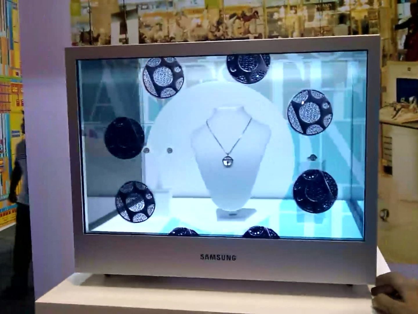 22寸透明屏展示柜-珠宝展示