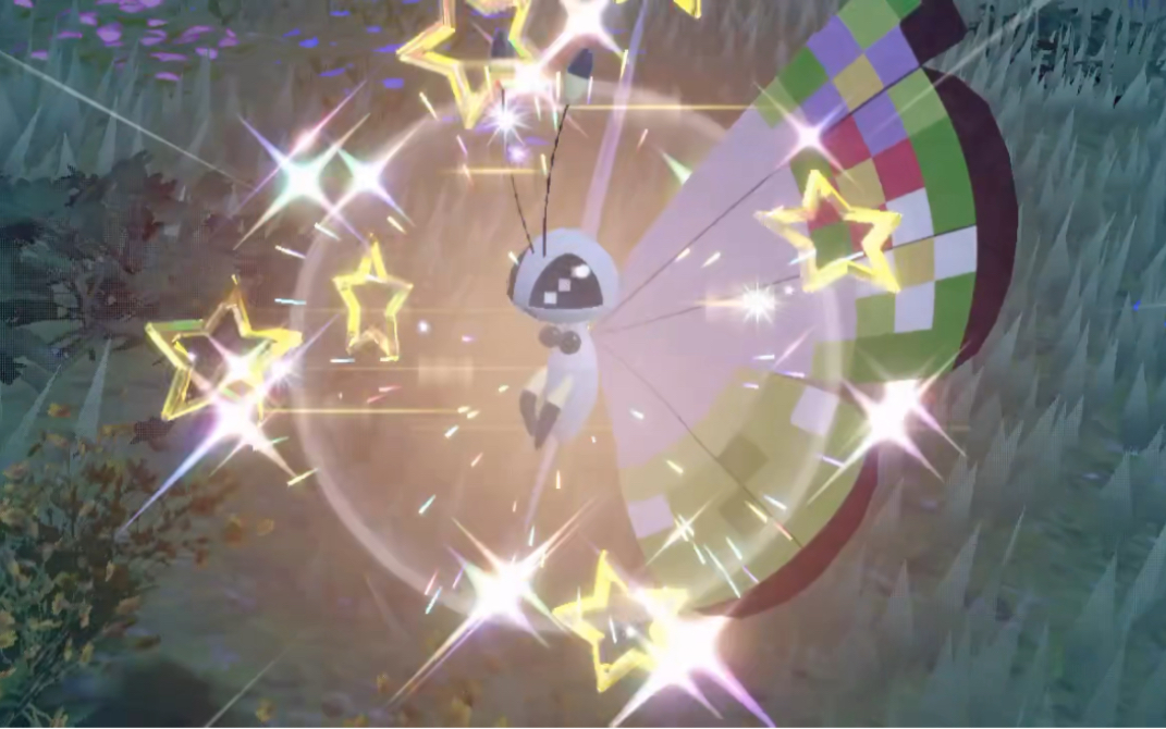 【宝可梦朱紫】肚子饿扁了的闪光彩粉蝶!