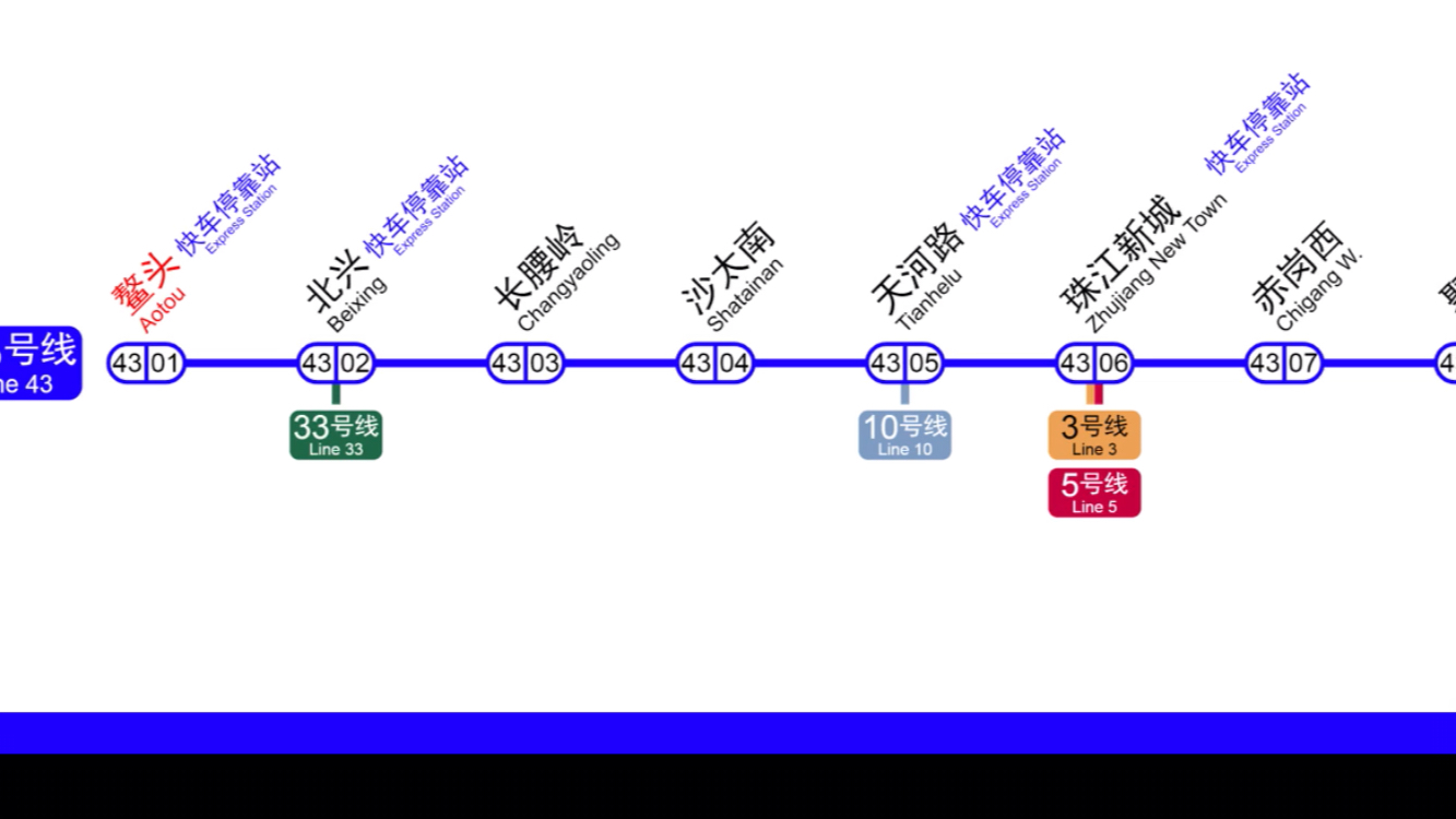 广州地铁43号线(从化鳌头-南沙蕉门)