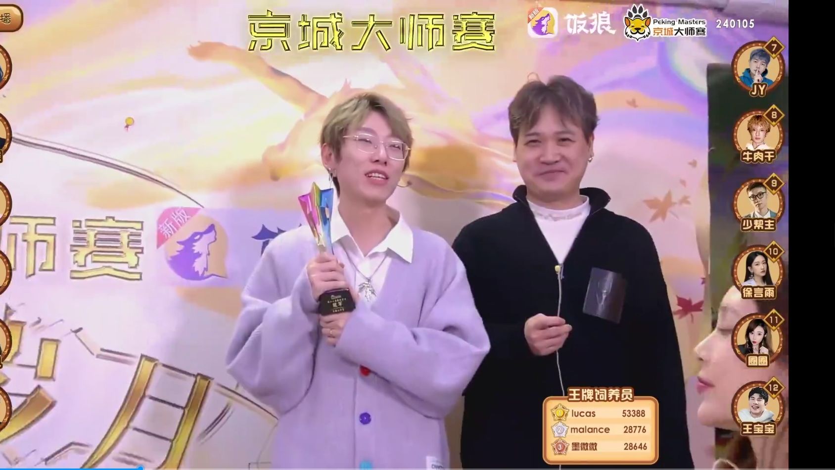 【京城大师赛】第一季赛后总结 颁奖