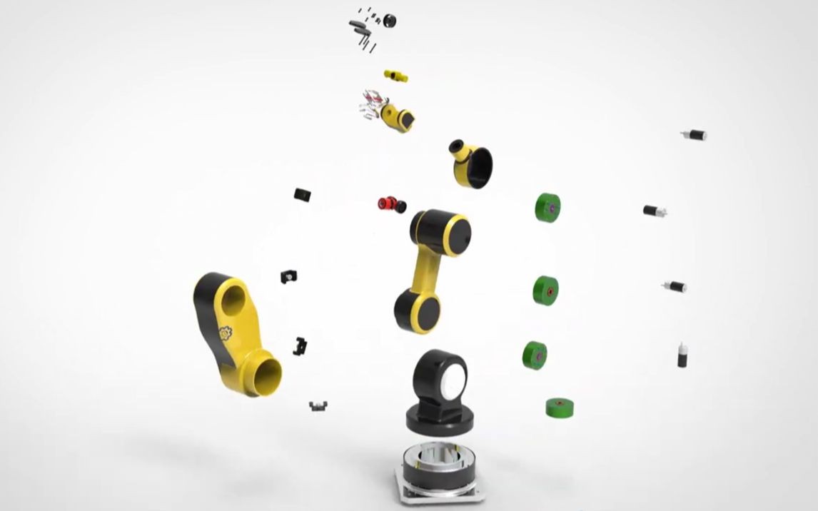 keyshot2023渲染机械臂爆炸图