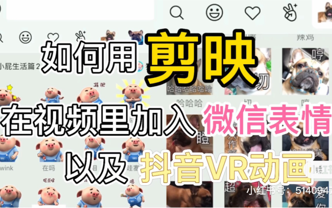 三步将微信表情和抖音VR动画插入视频中哔哩哔哩bilibili