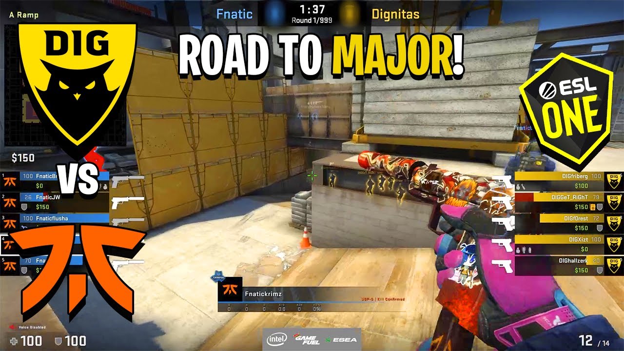 【CSGO】CRAZY GAME!  Fnatic vs Dignitas  ESL One Rio MAJOR  BEST MOMENTS | CSG哔哩哔哩bilibili