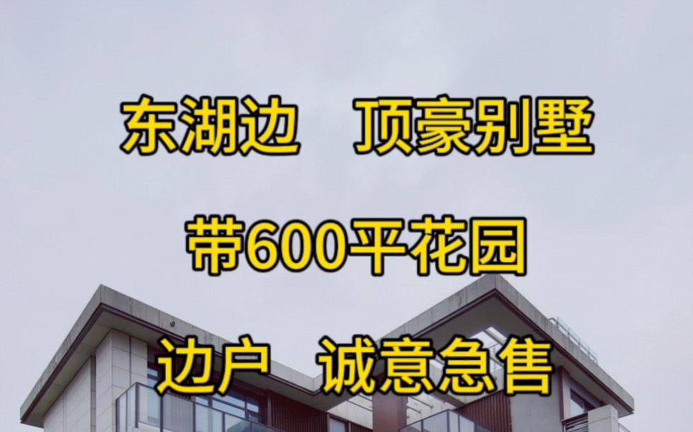 华侨城东湖边,武汉顶豪别墅,降价300多万,急售,带600平花园#武汉别墅#边户别墅##湖景别墅#抖音房产 #有院子的家哔哩哔哩bilibili