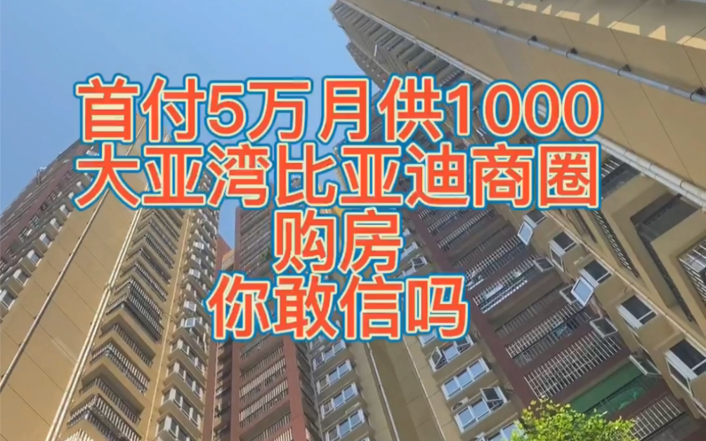 首付5万起月供1000比亚迪商圈购房你敢信哔哩哔哩bilibili