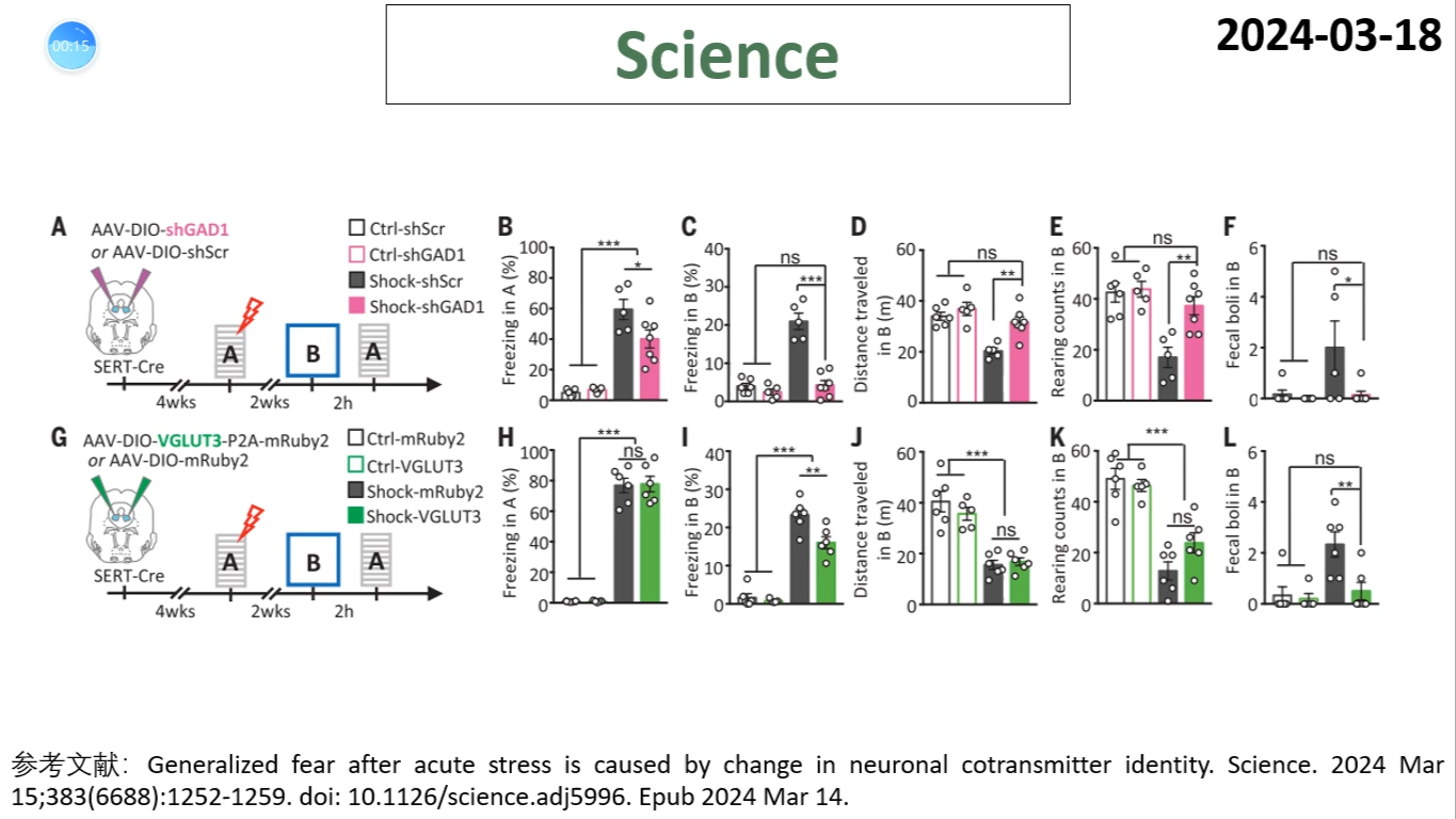 Science—恐惧记忆研究重磅:DRN 5HT能神经元谷氨酸向GABA的转变是驱动恐惧泛化的关键机制哔哩哔哩bilibili