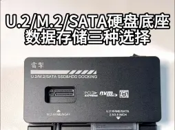 Download Video: U.2/M.2/SATA双协议硬盘底座，数据资料随心拷贝！