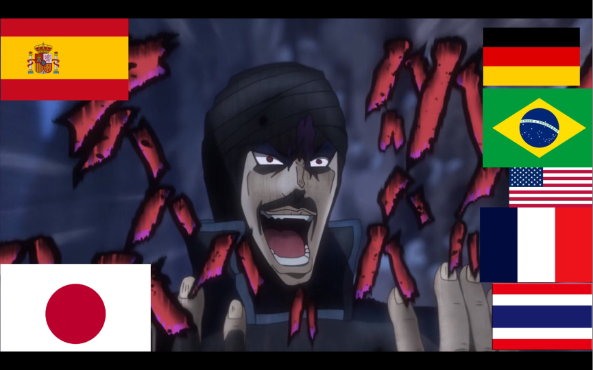 【七国语言】不同语言配音的卡兹狂笑