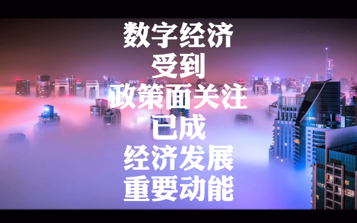 数字经济受到政策面关注已成经济发展重要动能哔哩哔哩bilibili