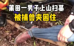 Video herunterladen: 莆田一男子上山扫墓被捕兽夹困住