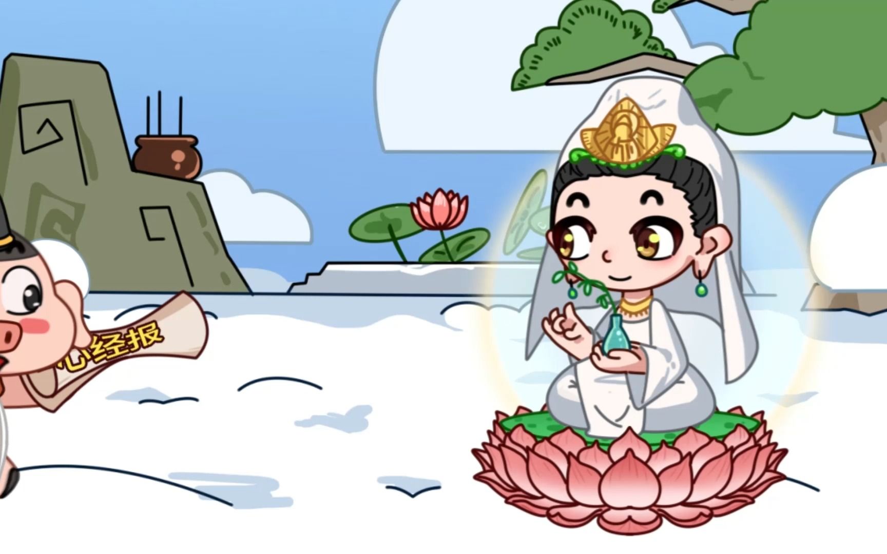 年轻人拜佛给菩萨增加法力,而这法力却还不够实现买房的愿望