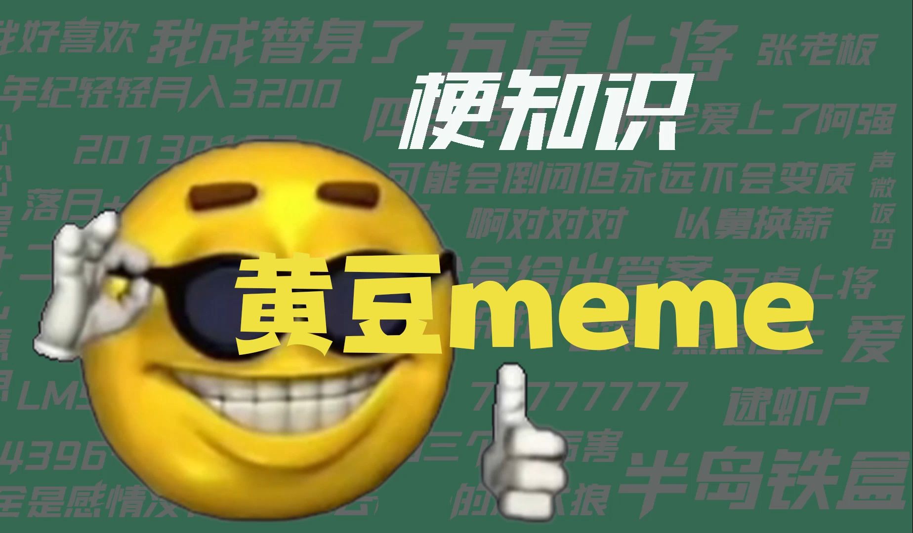 【梗知识】黄豆meme哔哩哔哩bilibili