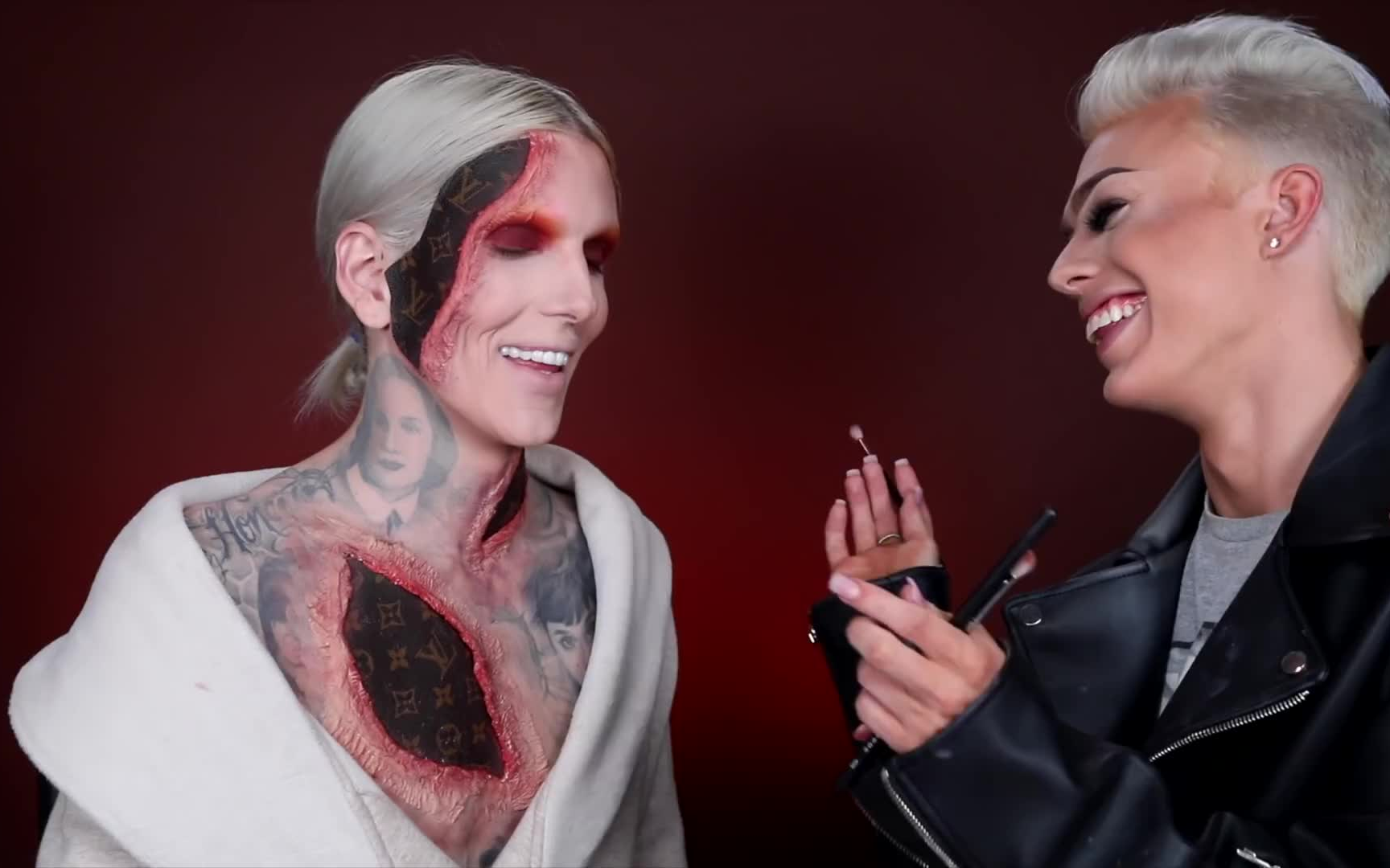 sss转载丨j姐的万圣节妆容剪了这个lvlvman诞生万圣节妆容丨jeffree