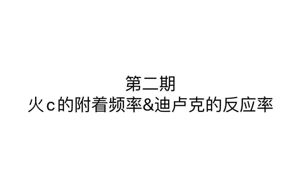 [图]【原神】「揭秘迪卢克·增幅反应」第二期 火c的附着频率&迪卢克的反应率