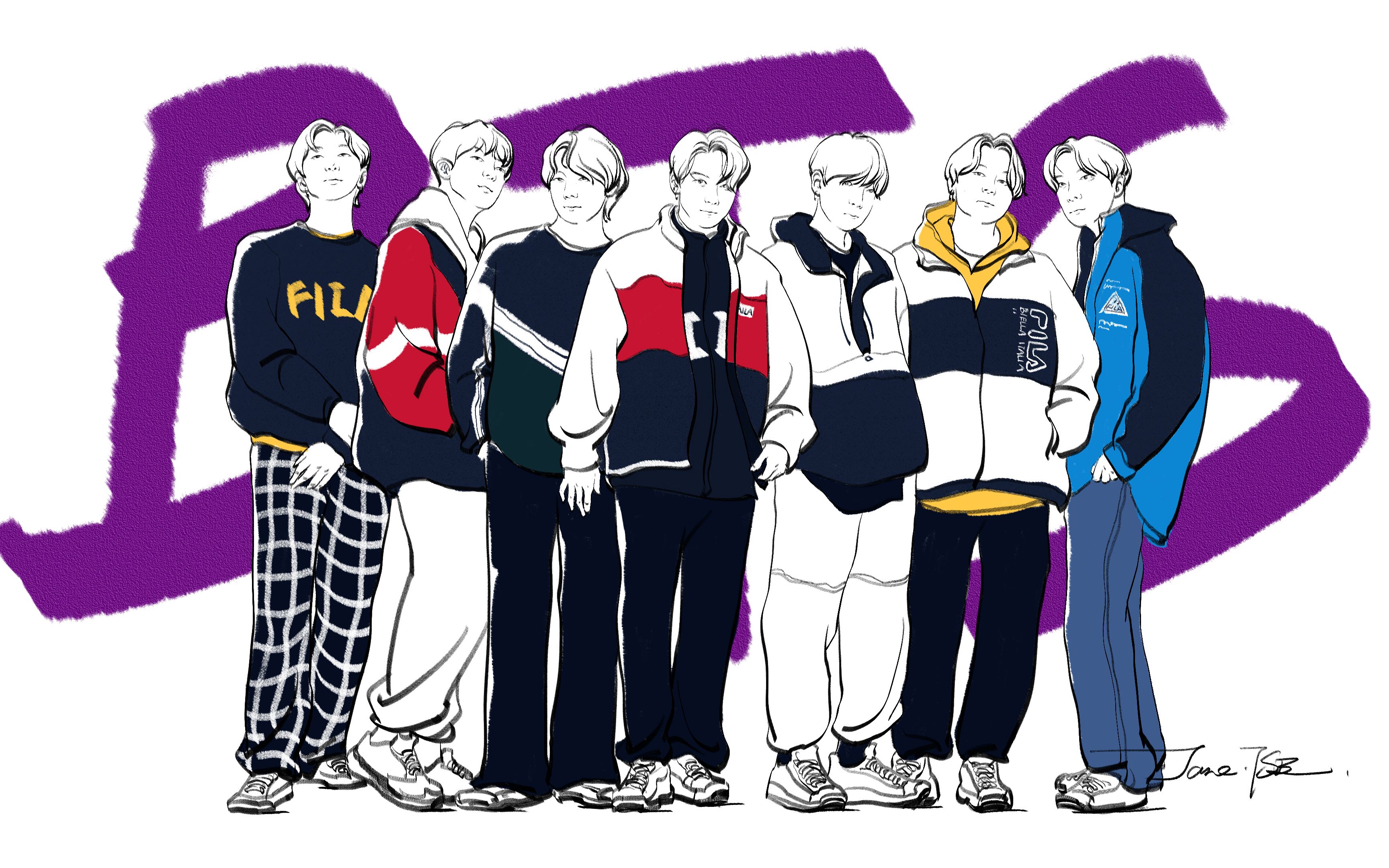 【bts】每日防弹随笔插画练习~_哔哩哔哩 (゜-゜)つロ 干杯~-bilibili