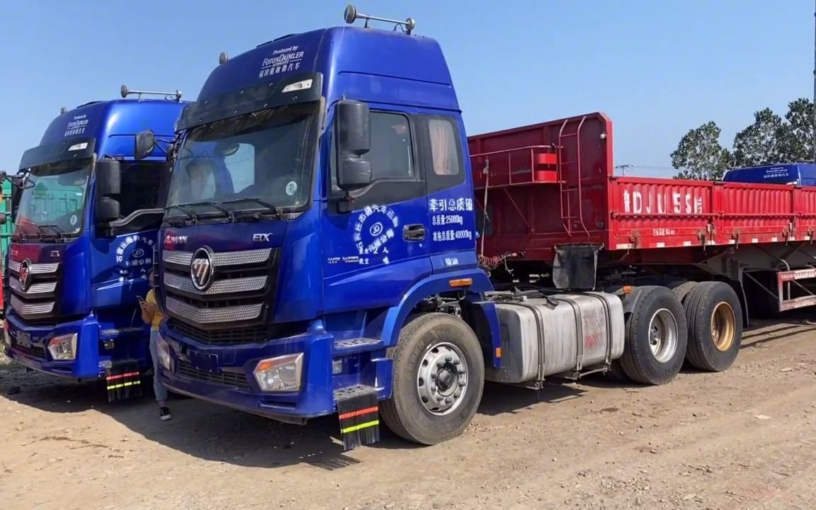 欧曼etx潍柴,19年国五二手牵引车头,轻量化,带13米侧翻