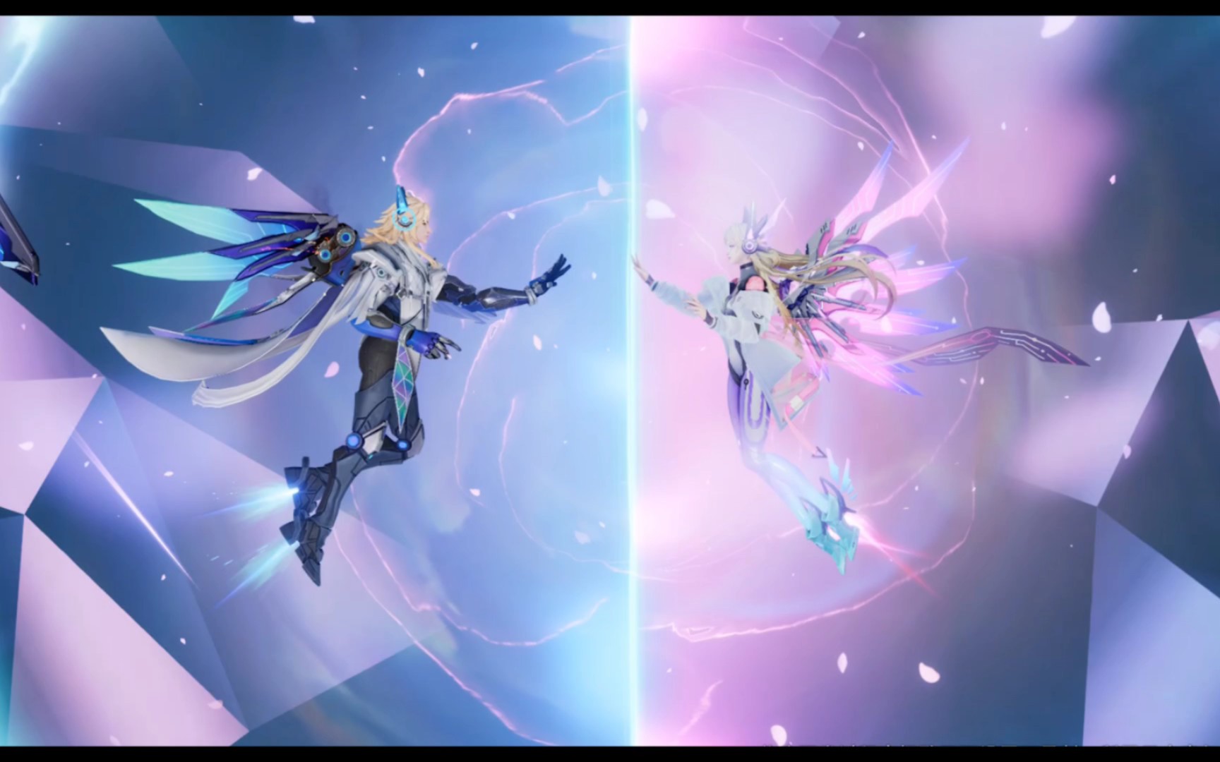 王者荣耀,虞姬和项羽情侣皮肤,一个蓝蓝的,一个粉嫩嫩的,你喜欢吗?