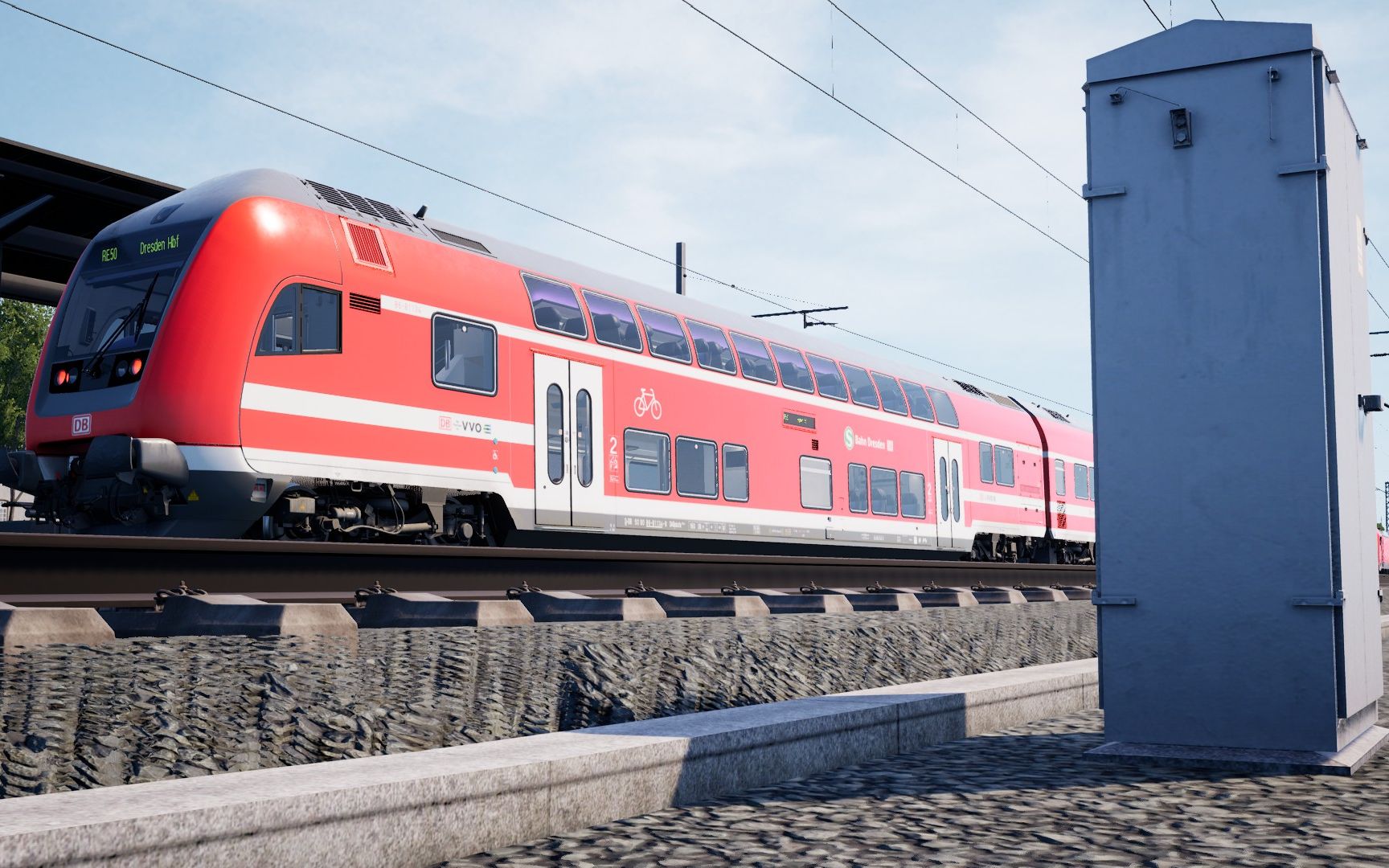 tsw2rh97下德铁dbbr1462电力机车re50莱比锡德累斯顿火车总站