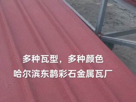 大片连体彩石金属瓦,搭接少,施工方便快捷,省时省工省料,彩石瓦:轻质,防腐,降噪不掉色使用寿命长达五十年哔哩哔哩bilibili