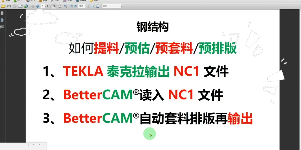 百特BetterCAM套料排版软件=钢结构NC1如何提料如何预估(仅仅10分钟).MP4哔哩哔哩bilibili