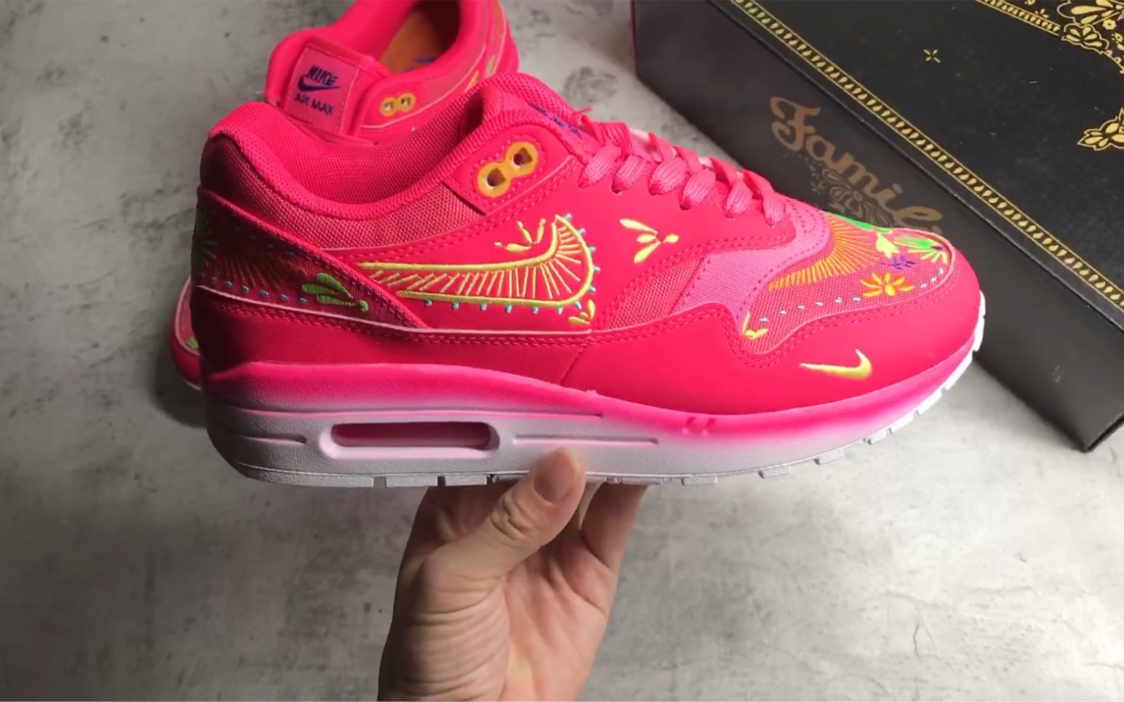 【全方位实拍】nike air max 1 刺绣红