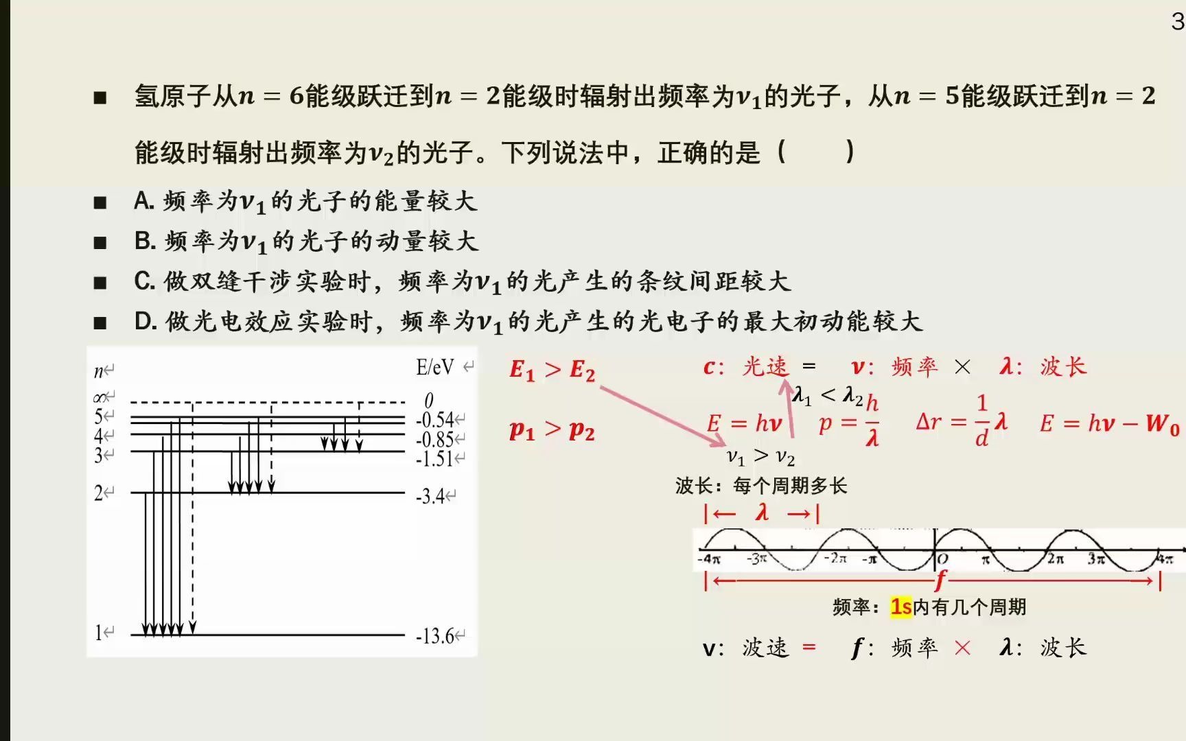 [图]5分钟带你走近高二物理 | 光的波粒二象性 | 粒子波动性 | 爱因斯坦的光电效应 | 原子的能级跃迁 | 双缝干涉实验 | 干货满满 | 持续更新