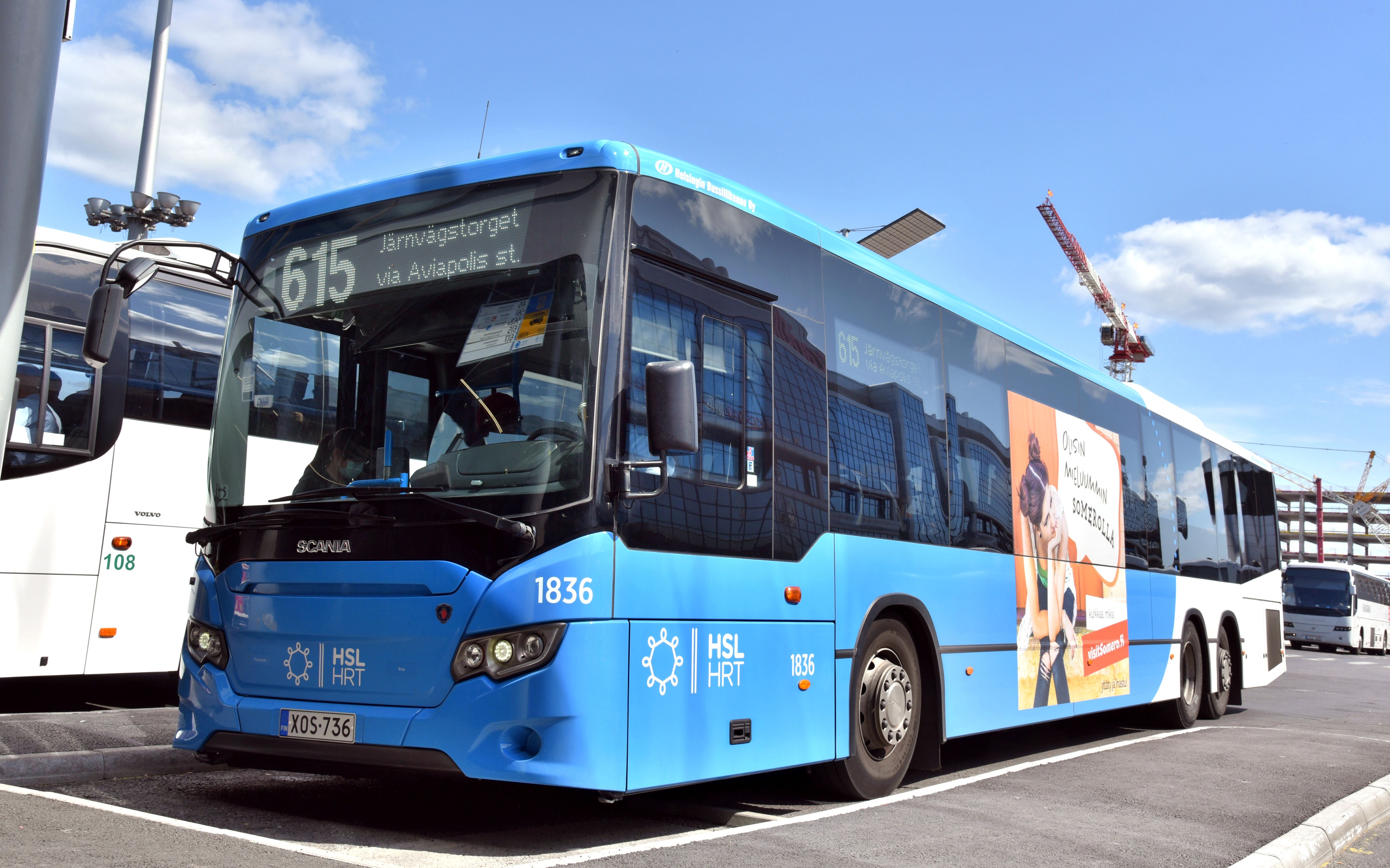 通向赫尔辛基机场芬兰赫尔辛基公交615路rautatientori火车站lento