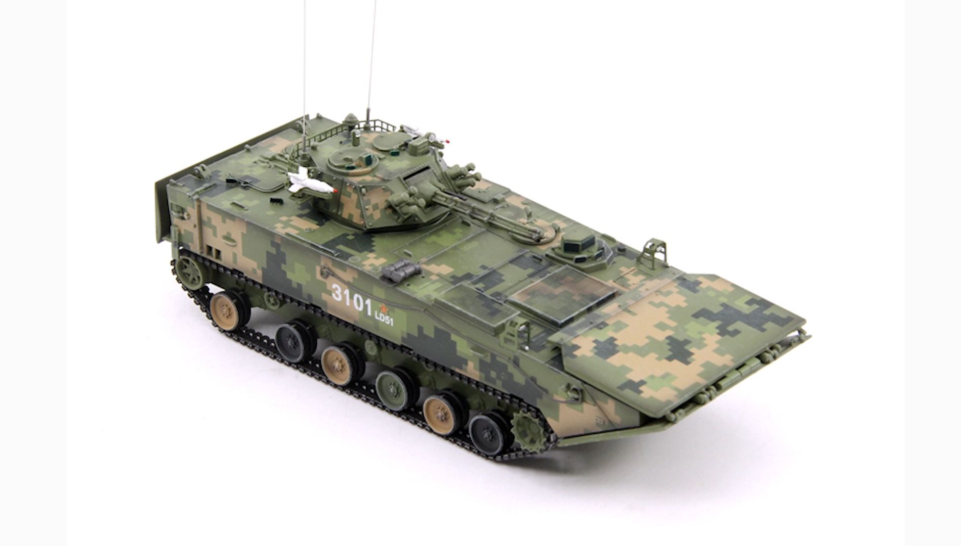 【中国陆军】zbd-05两栖装甲步兵战车模型(丛林数码迷彩)
