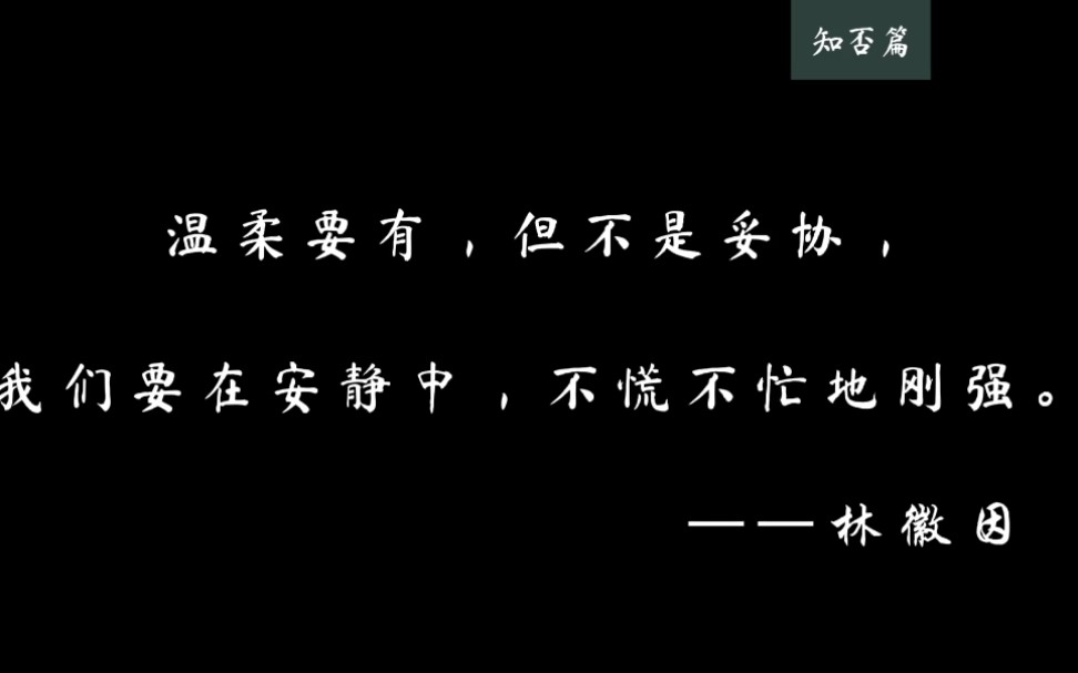 林徽因:温柔要有,但不是妥协,我们要在安静中,不慌不忙地刚强_哔哩