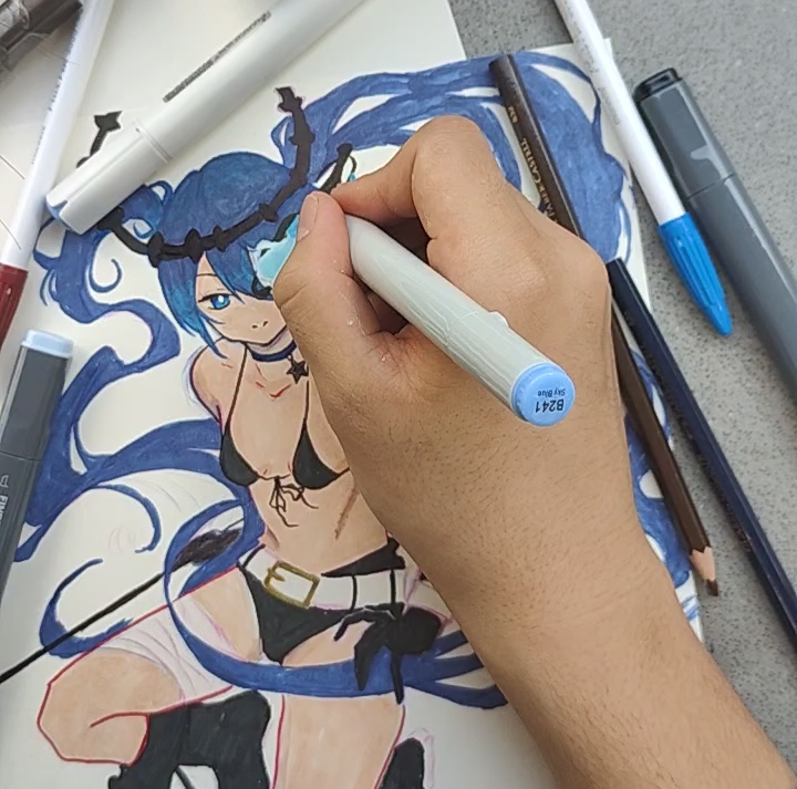 日常临摹手绘黑岩射手