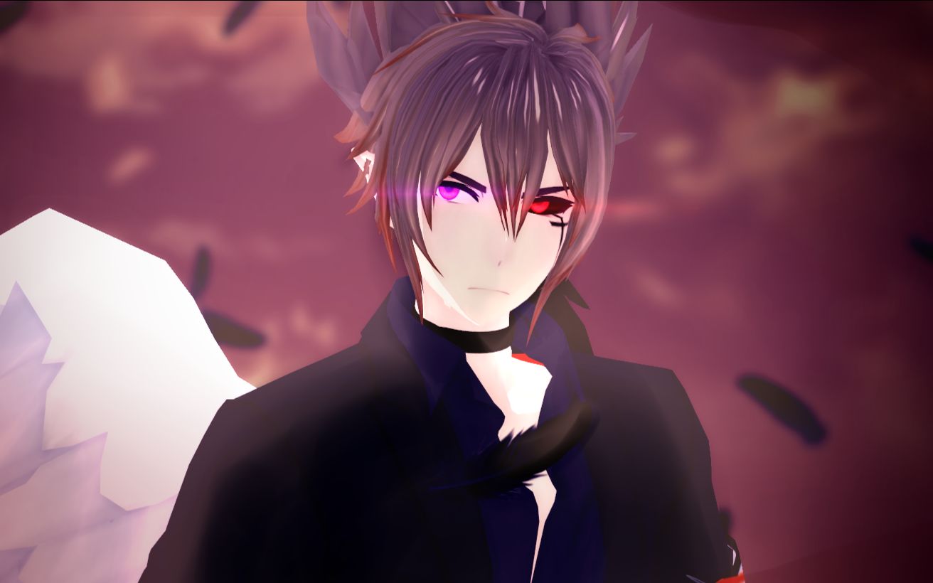 凹凸世界mmdcrybaby墮天使安惡魔天使聯動