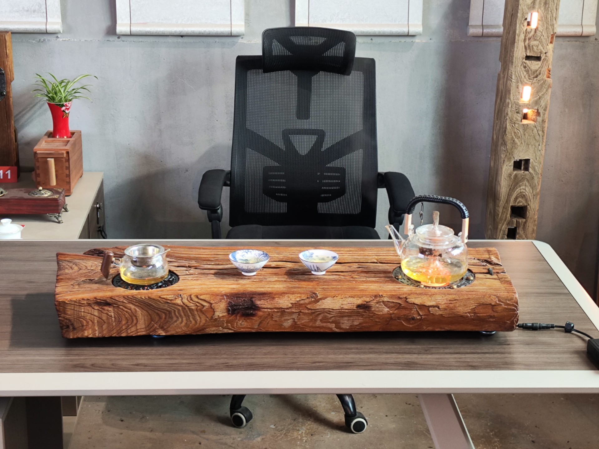手工制作,老榆木大茶台