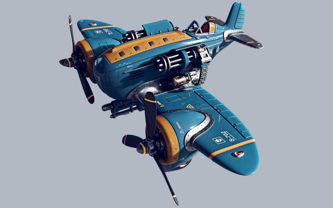 【maya建模】教你从0开始做一个3d飞机模型,布线技巧详解