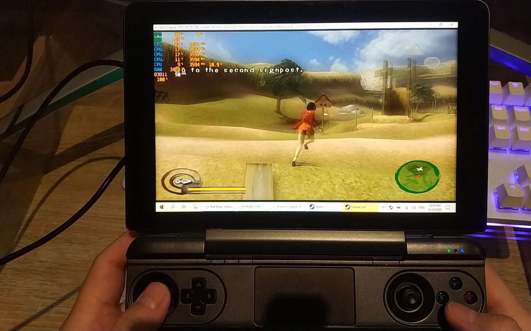 [图]老外用 GPD WIN Max 测试 PS2 游戏《红忍：血河之舞（Red Ninja: End of Honor）》，稳50帧