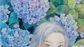 水彩 生日花1月1日绣球花1号 哔哩哔哩 Bilibili