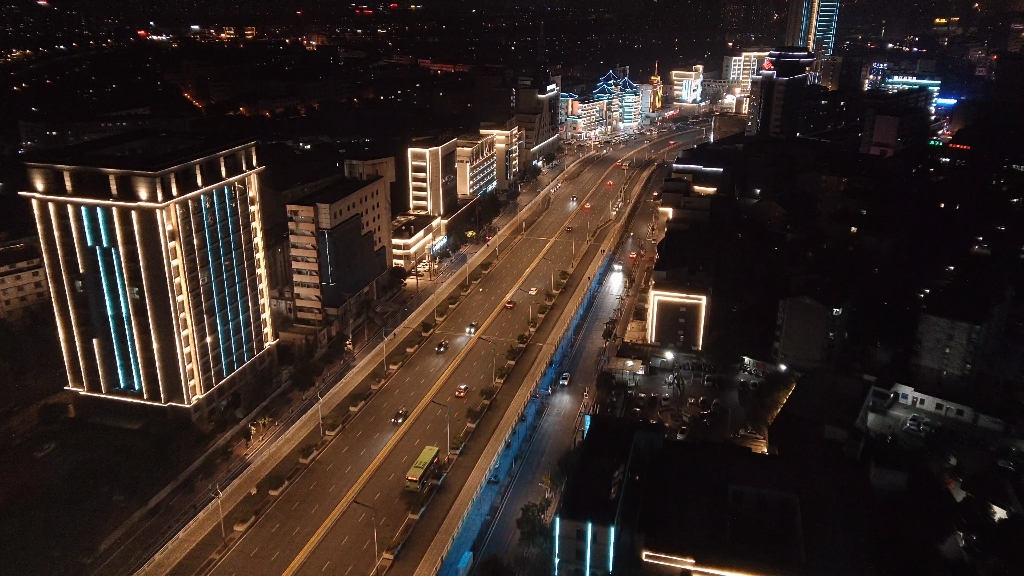 从空中看丹阳夜色