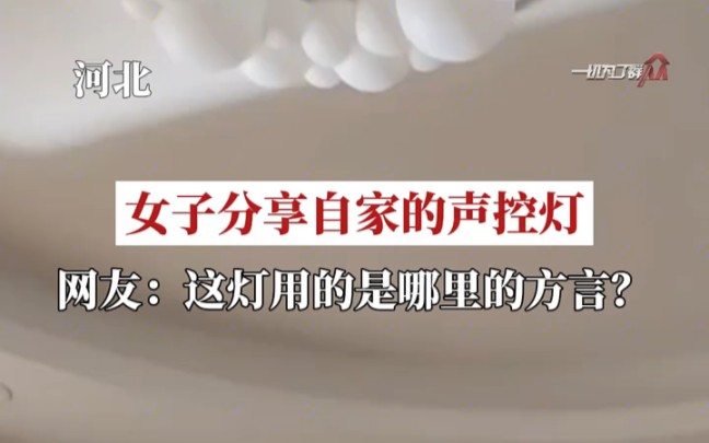 声控灯“必须得用特殊语音控制”.网友:这灯用的是哪里的方言?哔哩哔哩bilibili