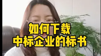 Descargar video: 如何下载中标企业的标书！