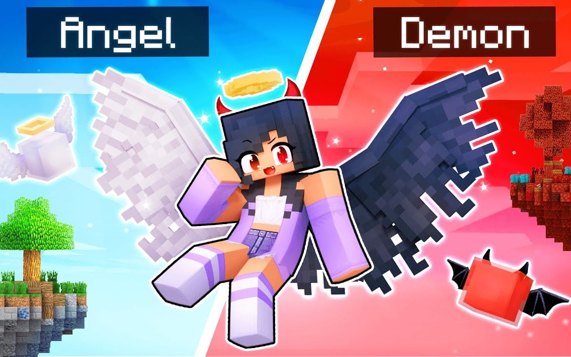 [图]【Aphmau】我的世界|一半天使一半魔鬼Playing Minecraft As A Half ANGEL Half DEMON!