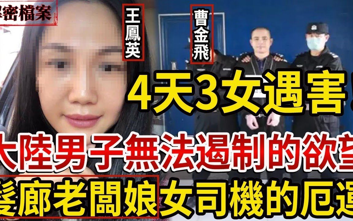 大陆男子无法遏制的欲望!4天3女遇害!发廊老板娘女司机的厄运!哔哩哔哩bilibili