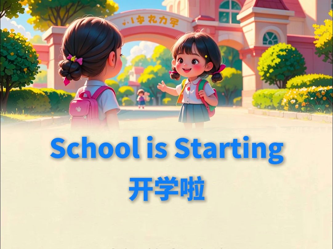 少儿小学英语,每日听读|开学啦|多听多练是关键!哔哩哔哩bilibili