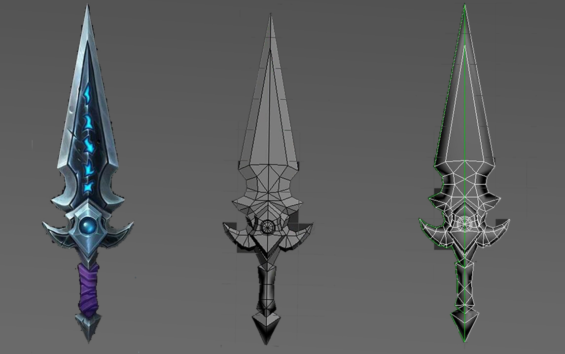 3dmax建模超详细匕首制作武器全流程建模