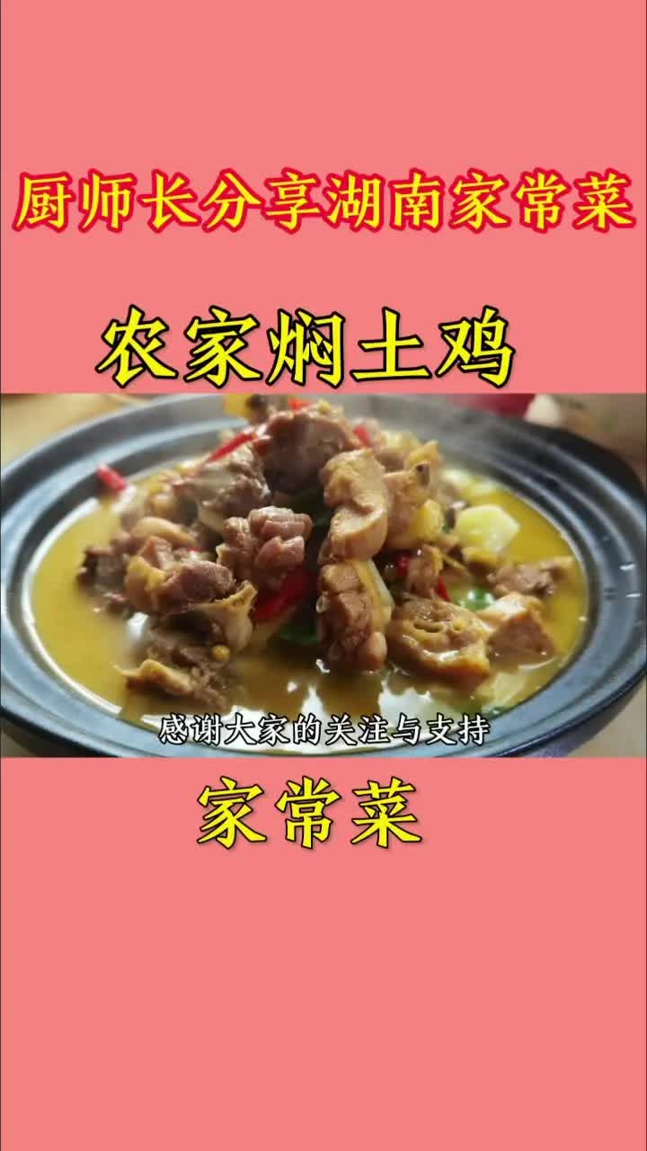 在我们湖南,正宗的土鸡怎么做好吃,试试我这道“农家焖土鸡”的家常做法哔哩哔哩bilibili