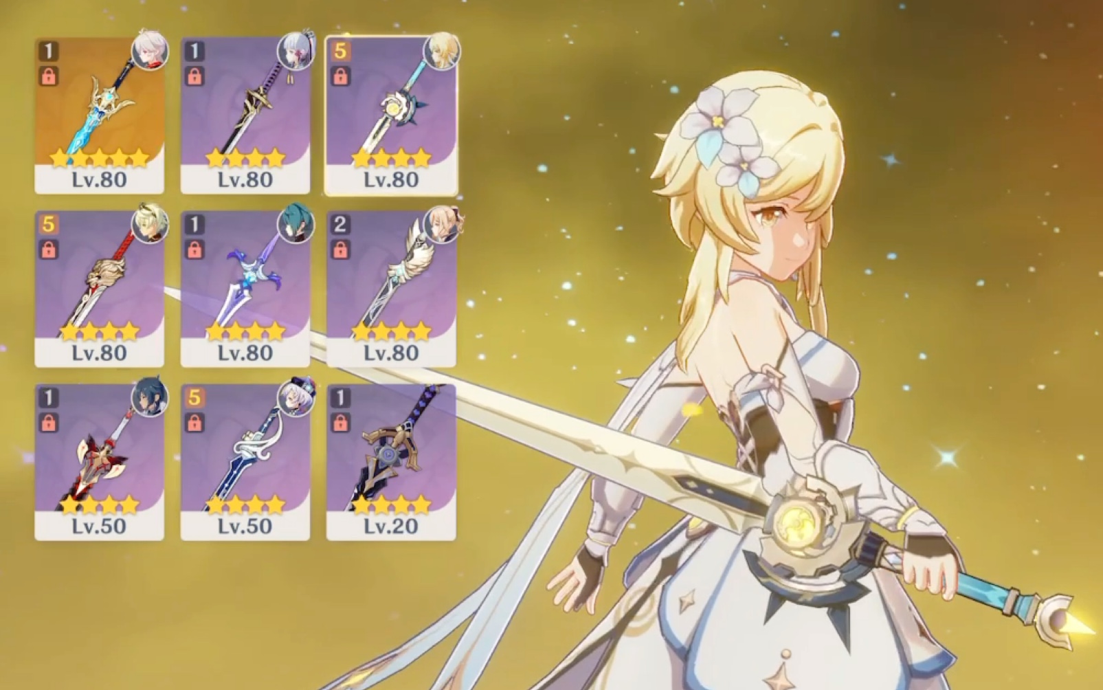 原神 原来这才是荧的外观毕业武器啊