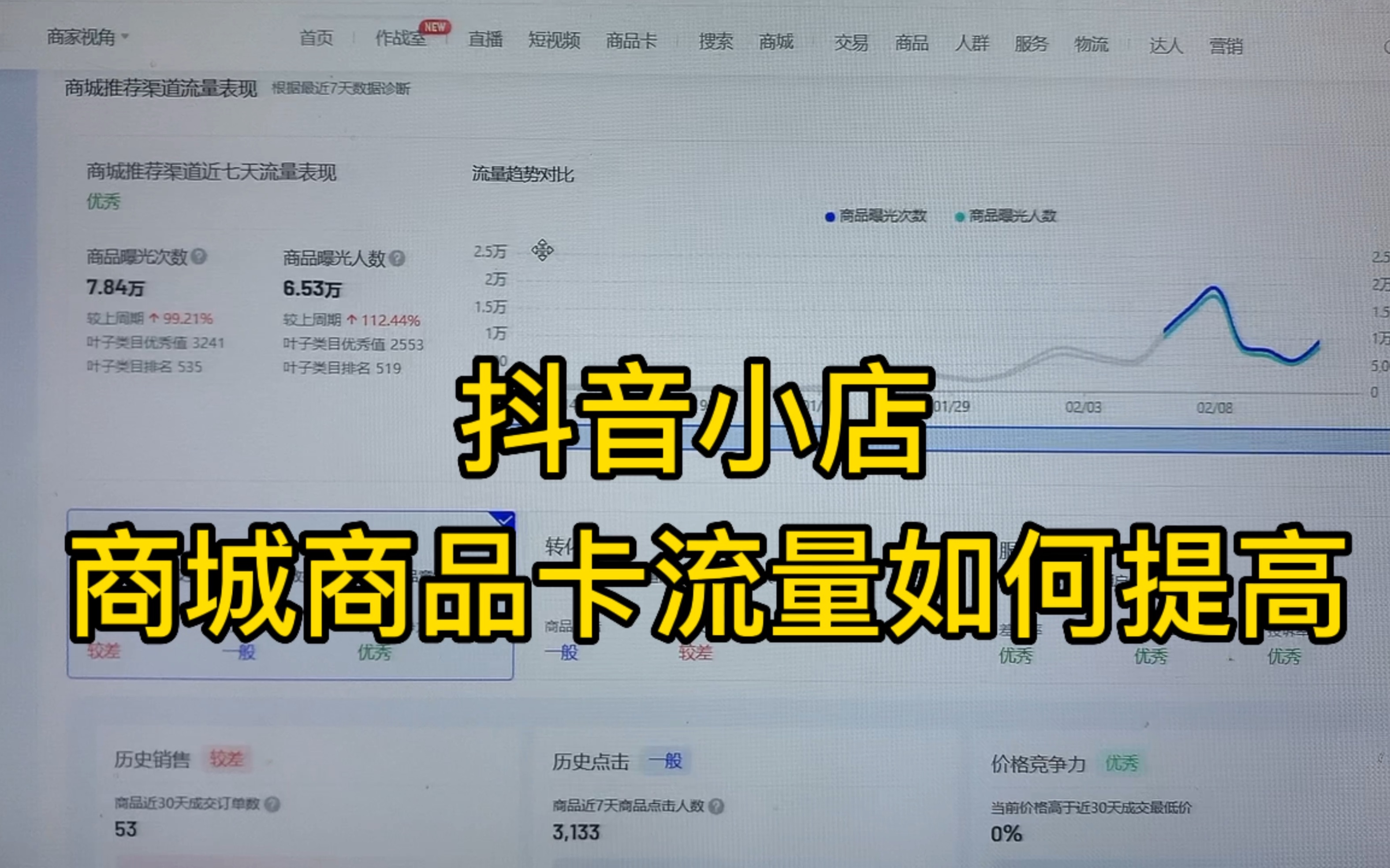 抖音小店商城商品卡流量如何提高.哔哩哔哩bilibili