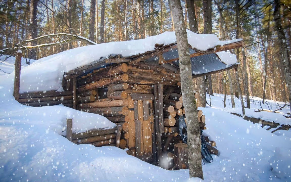 [图]3个月的冬天我住在防空洞里| 在严重的霜冻和降雪中保持舒适和温暖