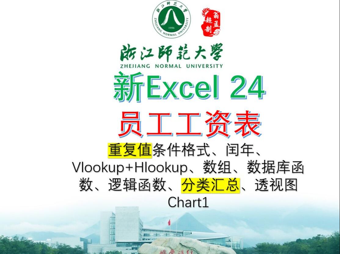 浙江省计算机二级:新Excel24:员工工资表(分类汇总)哔哩哔哩bilibili